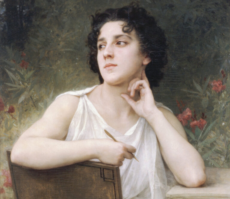 nudes academic art: William-Adolphe Bouguereau, Inspiration, 1898, private collection. Christie’s.
