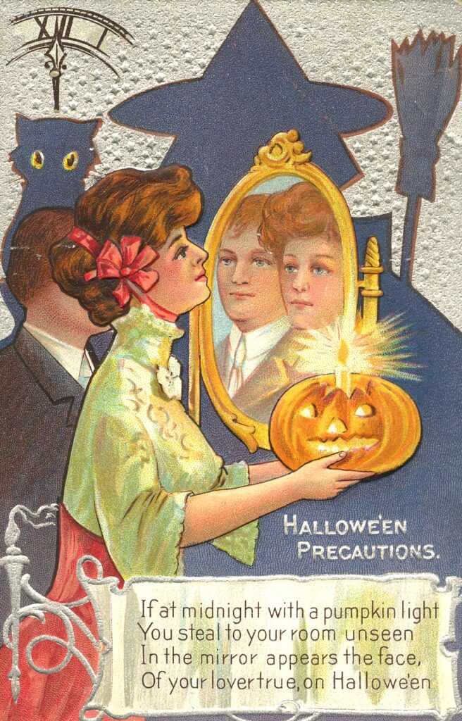 halloween aesthetics: Halloween postcard, 19th century, Middlebury College, Middlebury, VT, USA. Atomic Redhead.
