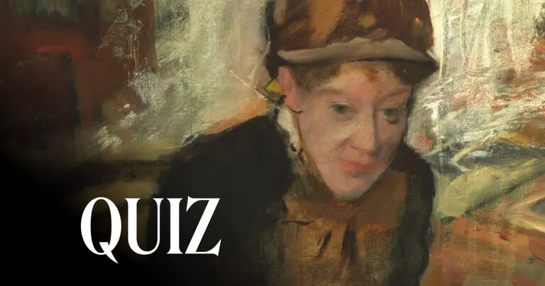 Painting by Edgar Degas, c. 1880–1884, National Portrait Gallery, Washington, DC, USA. Detail.
