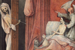 Hieronymus Bosch, Death and the Miser, ca 1485-90, oil on panel, National Gallery of Art, Washington, DC, USA. Detail.