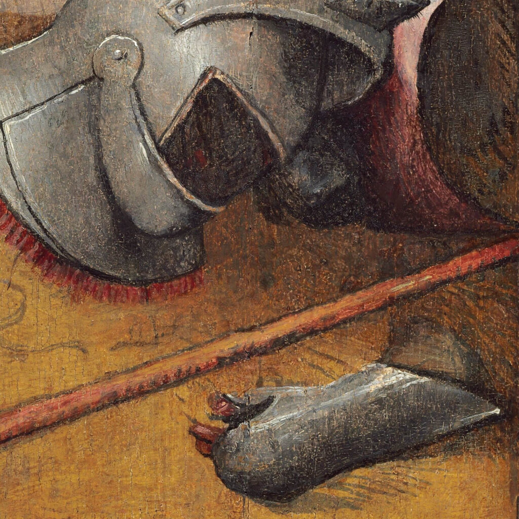 Death and the Miser: Hieronymus Bosch, Death and the Miser, c. 1485–1490, National Gallery of Art, Washington, DC, USA. Detail.
