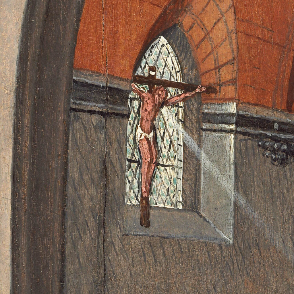 Death and the Miser: Hieronymus Bosch, Death and the Miser, c. 1485–1490, National Gallery of Art, Washington, DC, USA. Detail.
