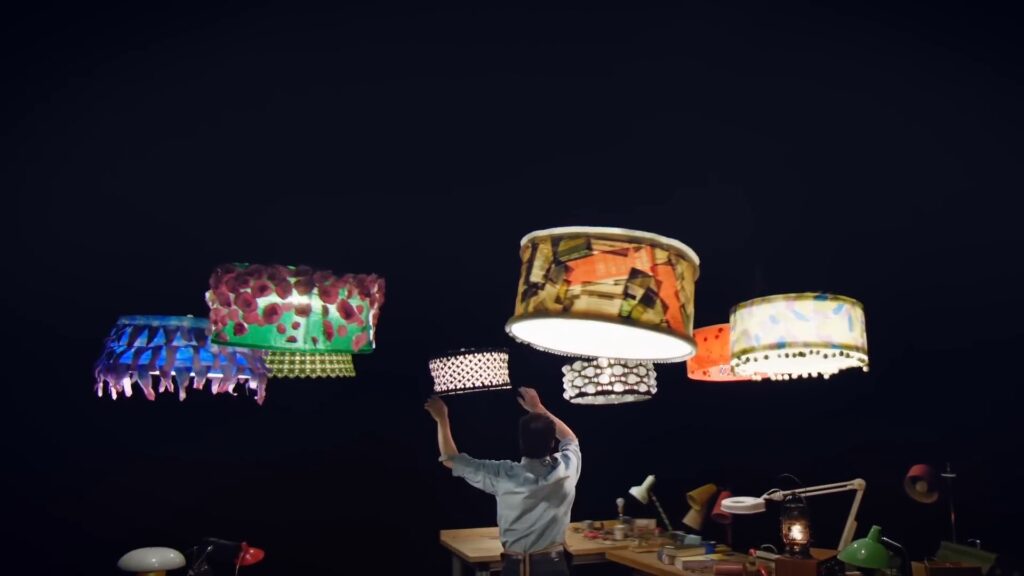 art and ai: Still from Raffaello D’Andrea, Verity Studios, and Cirque du Soleil, Sparked, 2014. YouTube.
