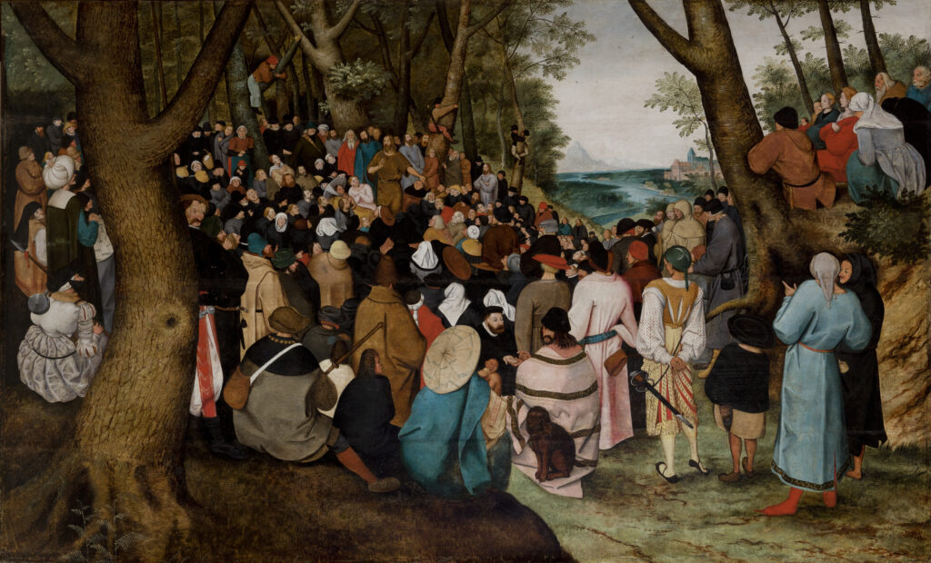 kraków artworks: Attributed to Pieter Brueghel the Younger, Sermon of Saint John the Baptist, 16th century, National Museum in Kraków, Kraków, Poland.
