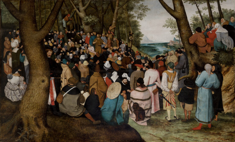 kraków artworks: Attributed to Pieter Brueghel the Younger, Sermon of Saint John the Baptist, 16th century, National Museum in Kraków, Kraków, Poland.

