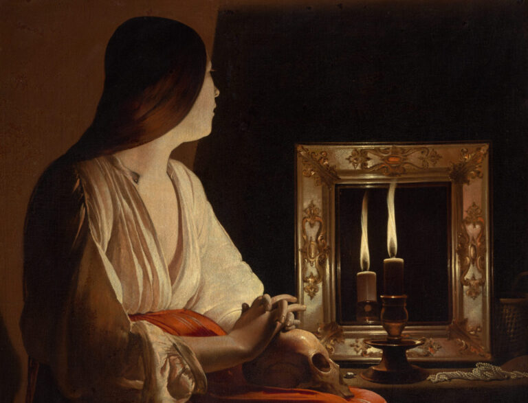 Georges de La Tour: Georges de La Tour, The Penitent Magdalen, c. 1640, Metropolitan Museum of Art, New York City, NY, USA. Detail.

