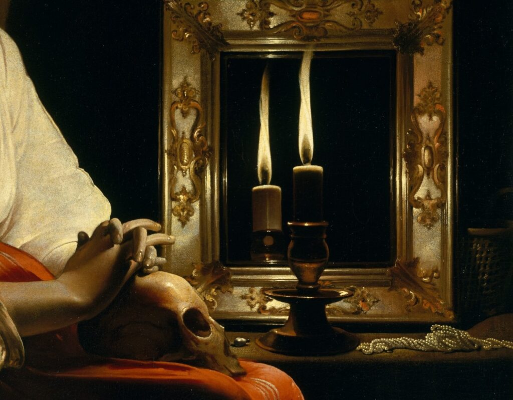 Georges de La Tour: Georges de La Tour, The Penitent Magdalen, c. 1640, Metropolitan Museum of Art, New York City, NY, USA. Detail.
