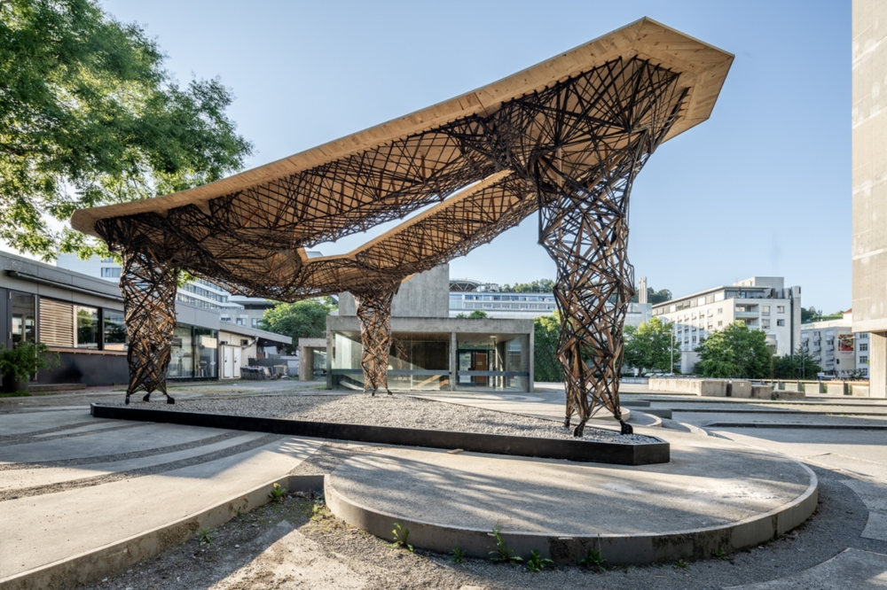 art and ai: ITECH Research Pavilion 2024, Stuttgart, Germany. Photograph by ITECH/ICD/ITKE, University of Stuttgart.
