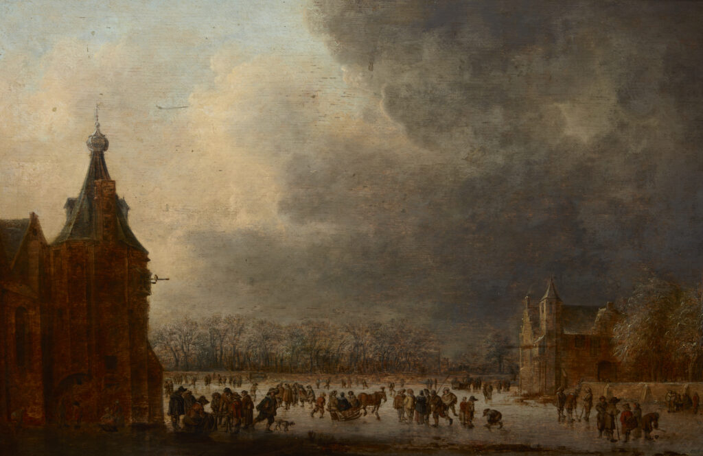 kraków artworks: Jan van Goyen, At the Rink, before 1636, National Museum in Kraków, Kraków, Poland.
