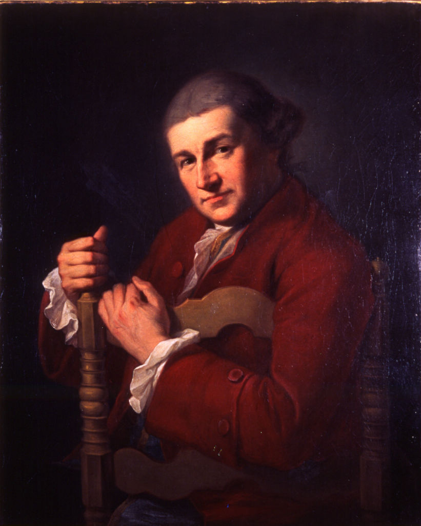 Angelica Kauffman paintings: Angelica Kauffman, David Garrick, 1764, Burghley House, Stamford, Lincolnshire, UK.

