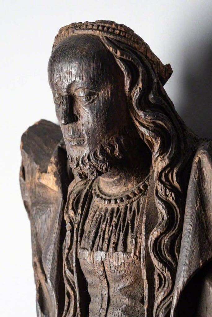 Bearded Woman: Saint Wilgefortis, c. 1520, Storiel, Bangor, UK.
