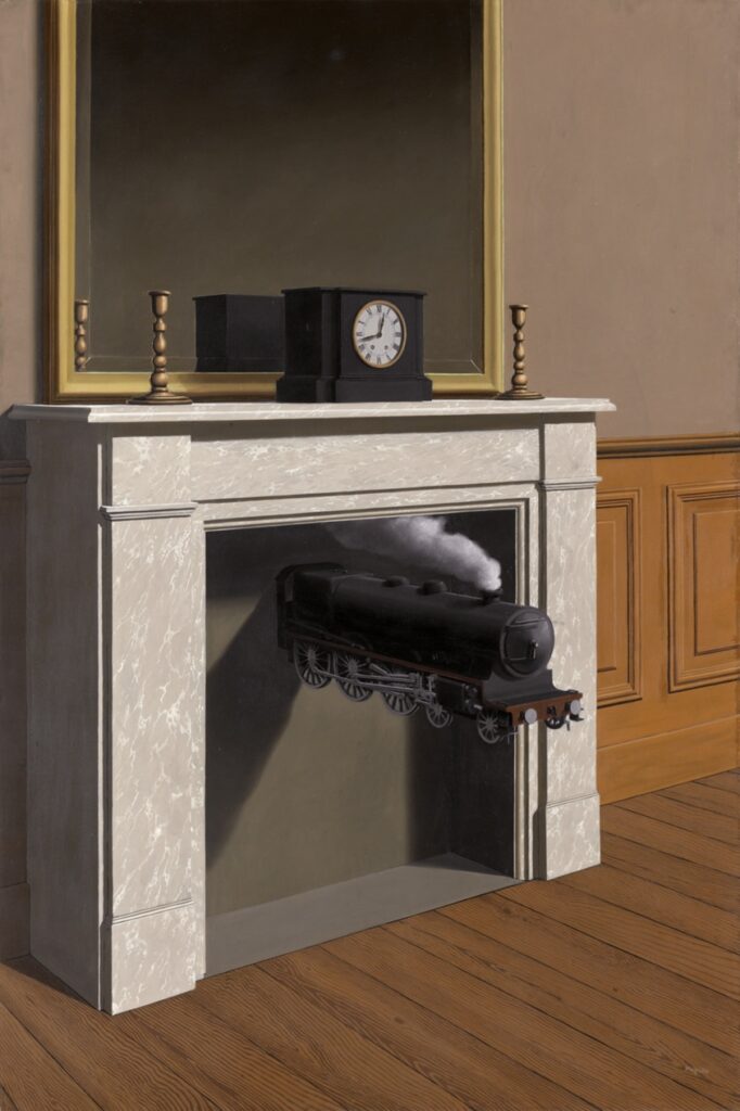 rené magritte paintings: René Magritte, Time Transfixed, 1938, Art Institute of Chicago, Chicago, IL, USA.
