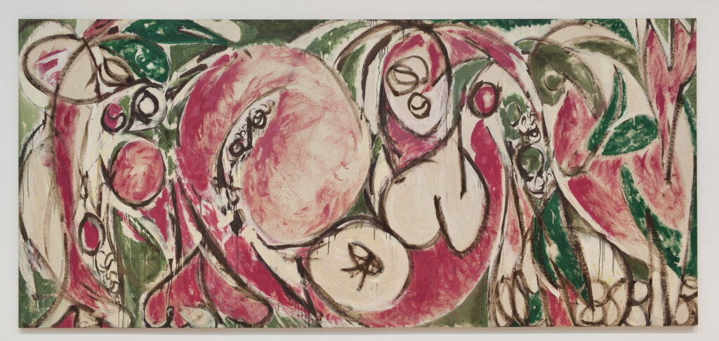 Miró United States: Lee Krasner, The Seasons, 1957, Whitney Museum of American Art, New York City, NY, USA. Purchase, with funds from Frances and Sydney Lewis by exchange, the Mrs. Percy Uris Purchase Fund and the Painting and Sculpture Committee. © VEGAP, Barcelona, 2025. Press materials.
