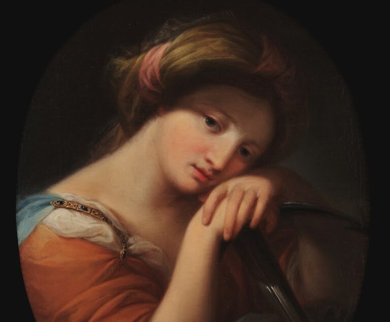 Angelica Kauffman paintings: Angelica Kauffman, Allegory of Hope, 1765, Accademia di San Lucca, Rome, Italy. Detail.
