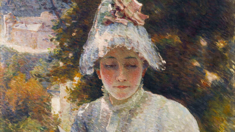 Marie Bracquemond: Marie Bracquemond, Afternoon Tea, ca. 1880, Petit Palais, Paris, France. Detail.
