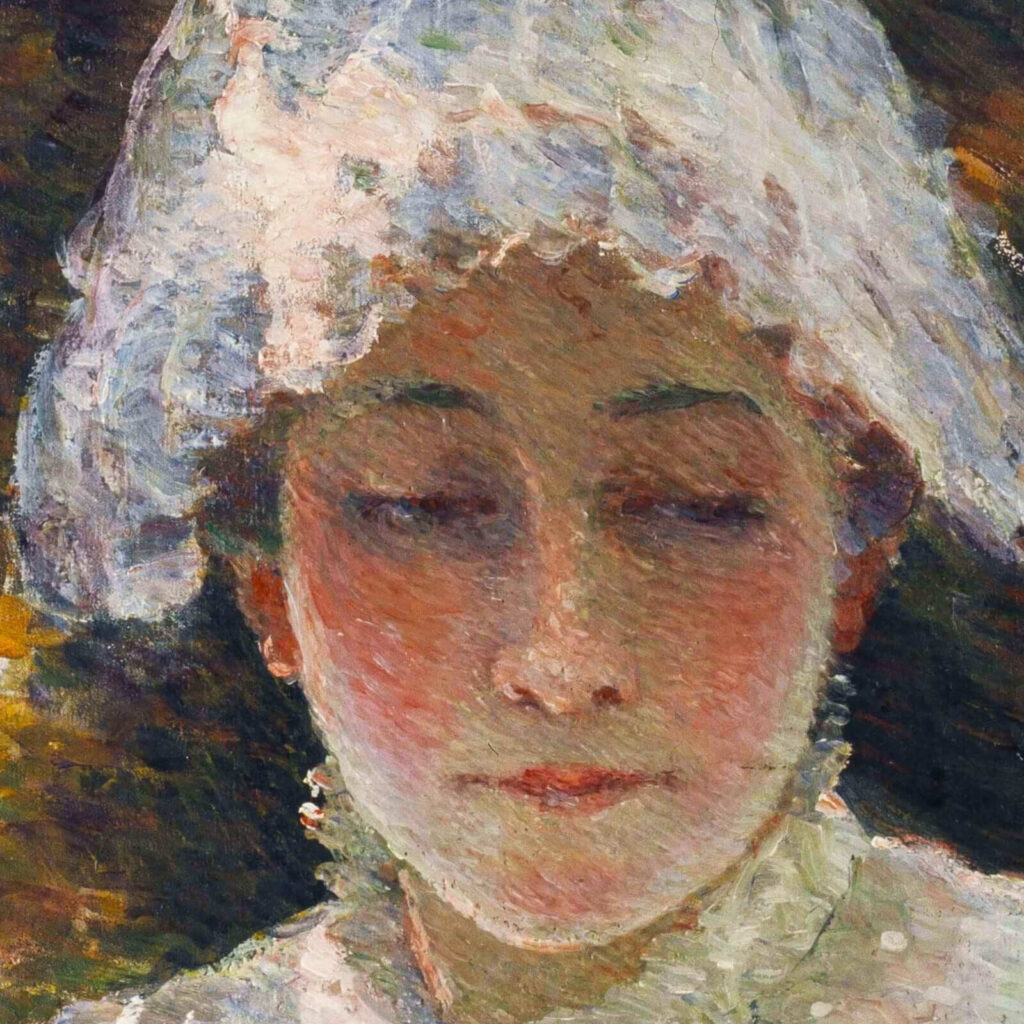 Marie Bracquemond: Marie Bracquemond, Afternoon Tea, ca. 1880, Petit Palais, Paris, France. Detail.
