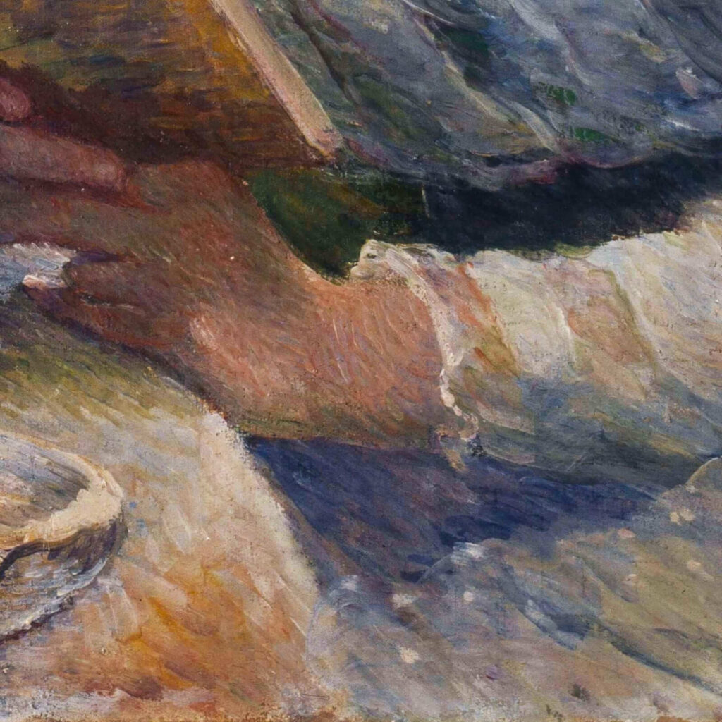 Marie Bracquemond: Marie Bracquemond, Afternoon Tea, ca. 1880, Petit Palais, Paris, France. Detail.
