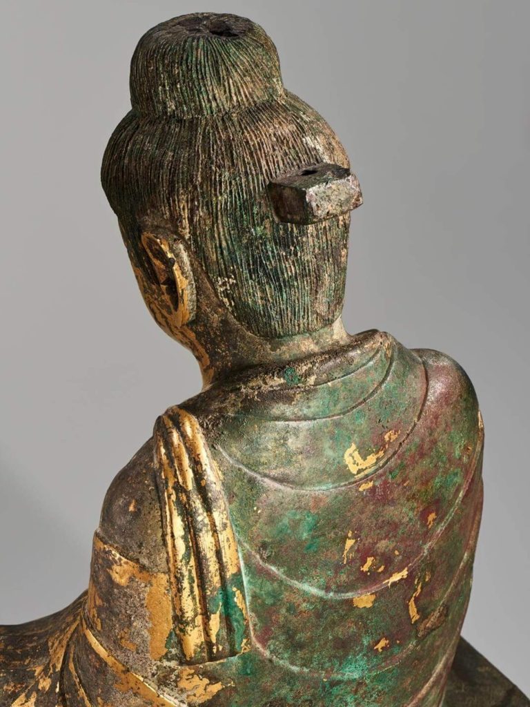 chinese buddha statue: Buddha dated 338, Asian Art Museum, San Francisco, CA, USA. Detail. Museum’s website.
