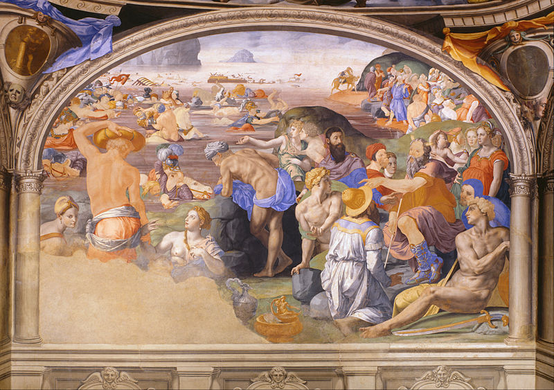 bronzino: Agnolo Bronzino, The Crossing of the Red Sea, 1540–1545, Cappella di Eleonora, Palazzo Vecchio, Florence, Italy.
