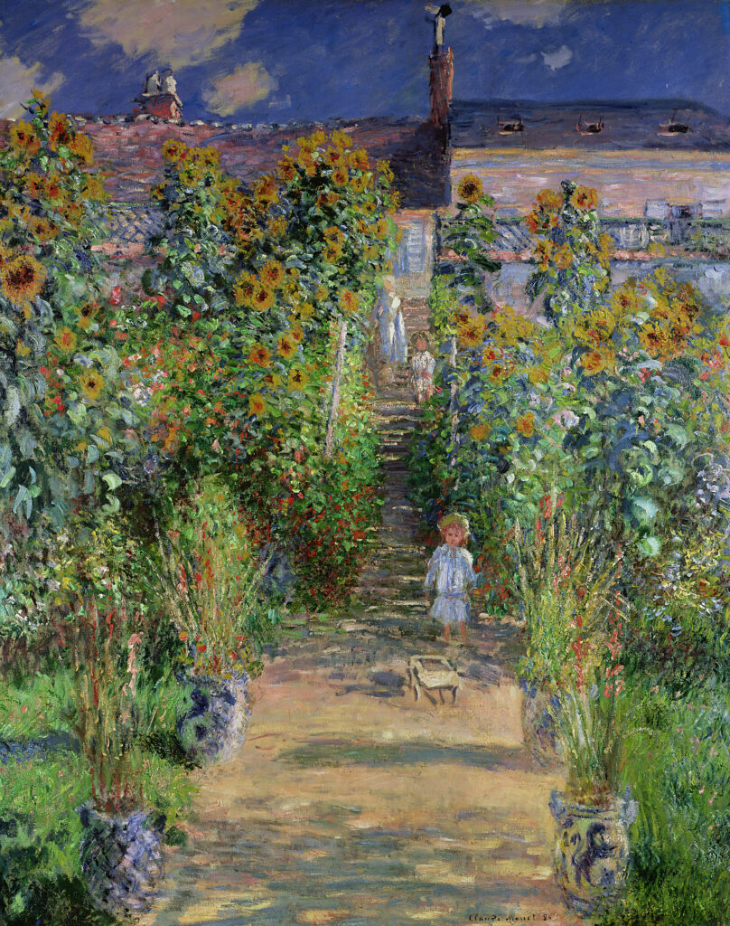 Monet's Garden: Claude Monet, The Artist’s Garden at Vétheuil, 1881, National Gallery of Art, Washington, DC, USA.
