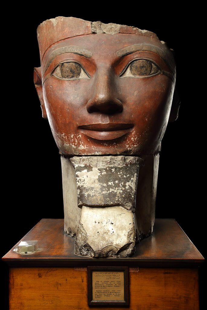 Bearded Woman: Head of Queen Hatshepsut, c. 1479–1458 BCE, Egyptian Museum, Cairo, Egypt.
