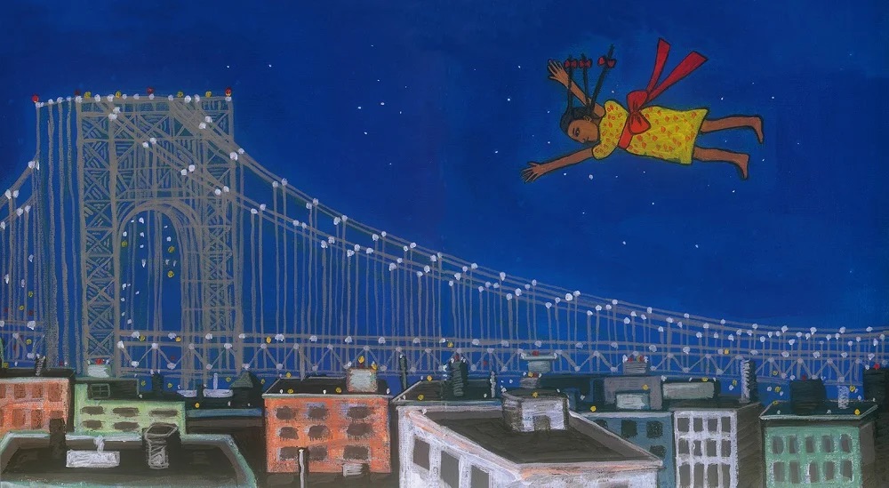 Faith Ringgold Tar Beach: Faith Ringgold, Illustration from Tar Beach, 1991.
