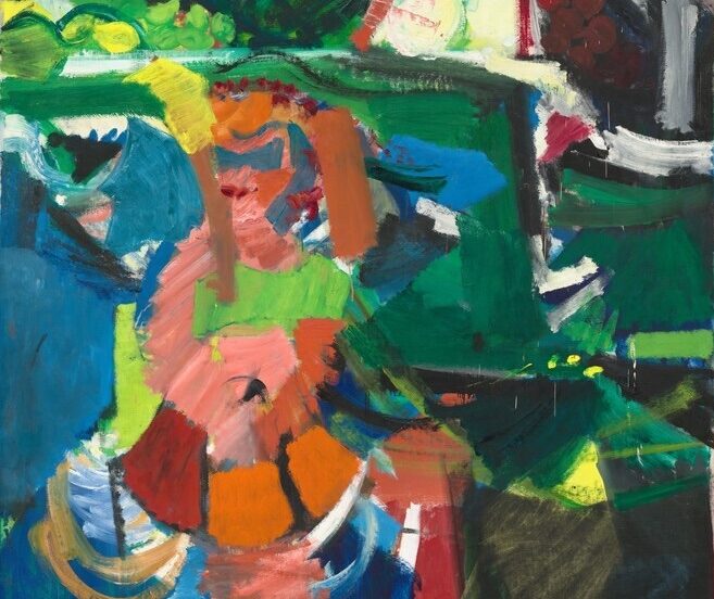 Grace Hartigan: Grace Hartigan, Summer Street, 1956, National Gallery of Art, Washington, DC, USA. Museum’s website. Detail.
