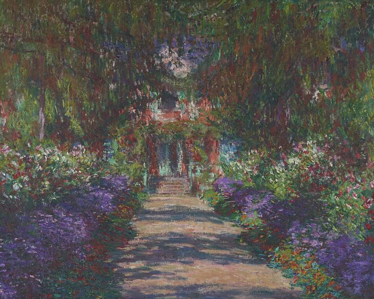 Monet's Garden: Claude Monet, The Path in Monet’s Garden at Giverny, 1902, Belvedere Museum, Vienna, Austria. Detail.
