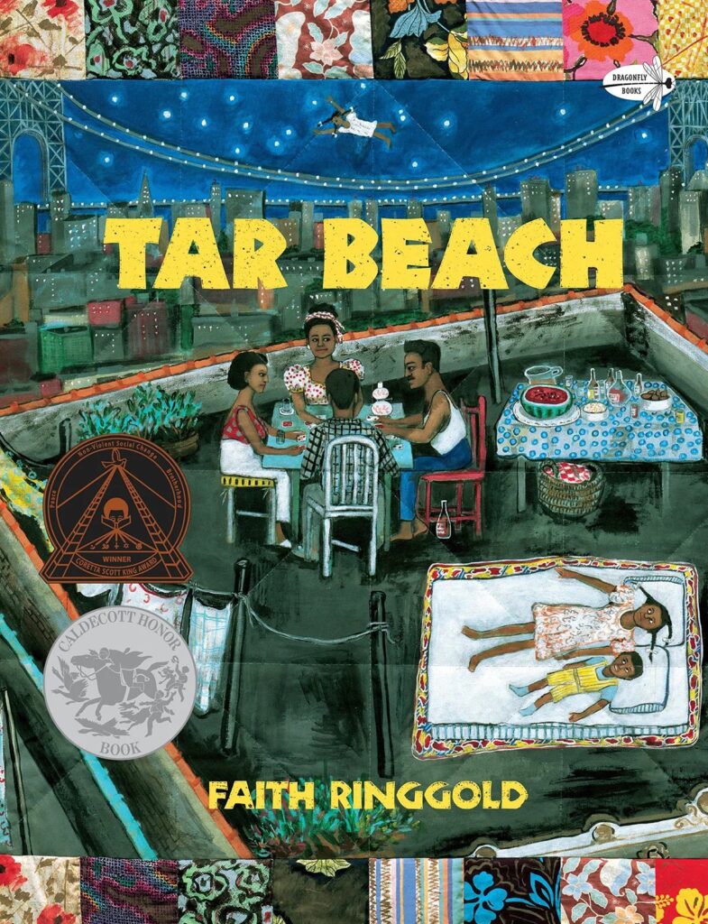 Faith Ringgold Tar Beach: Faith Ringgold, Cover of Tar Beach, 1991. The Walters Art Museum.
