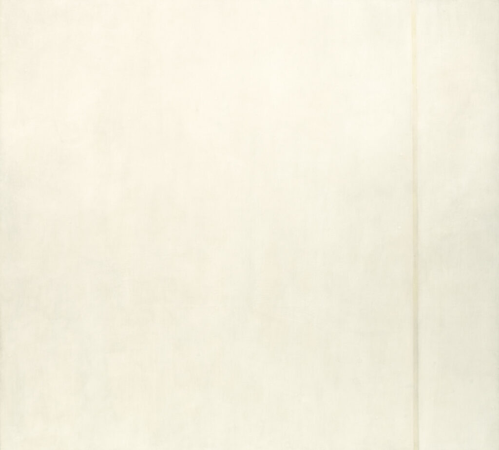 Barnett Newman Here: Barnett Newman, The Voice, 1950, Museum of Modern Art, New York City, NY, USA.
