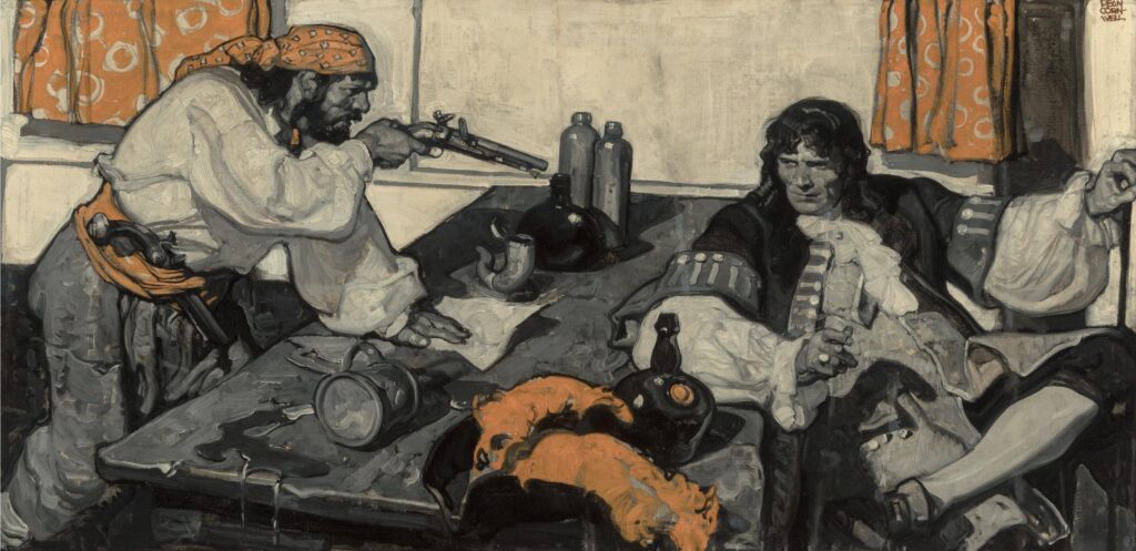 Howard Pyle: Dean Cornwell, Captain Blood, illustration for American Magazine, 1930, private collection. Invaluable.
