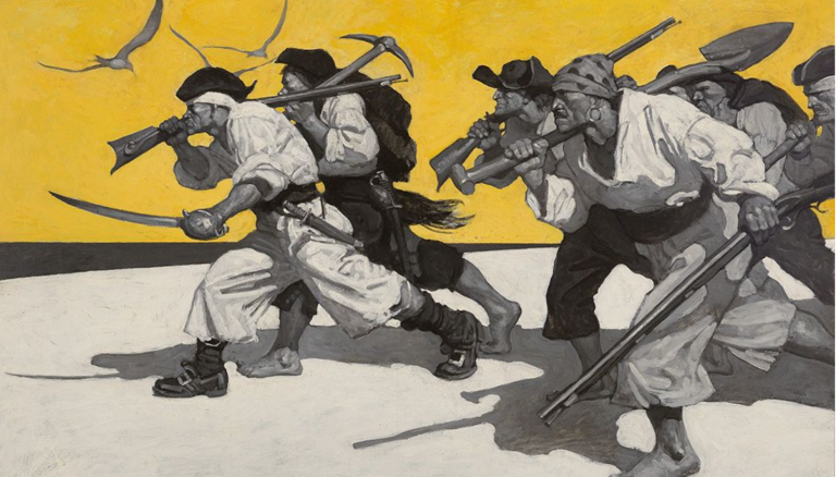 Howard Pyle: N. C. Wyeth, Illustration for Treasure Island, 1911.
