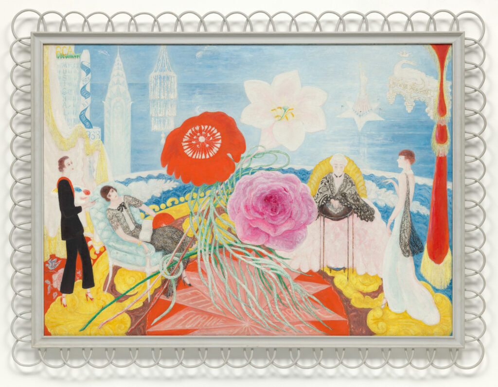 new york paintings: Florine Stettheimer, Family Portrait II, 1933, Museum of Modern Art, New York City, NY, USA.
