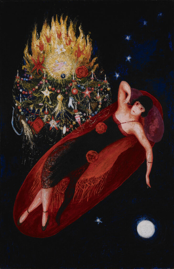 Christmas Holiday Cards: Florine Stettheimer, Portrait of My Sister, Ettie Stettheimer, 1923, Avery Architectural and Fine Arts Library, Columbia University, New York City, NY, USA.
