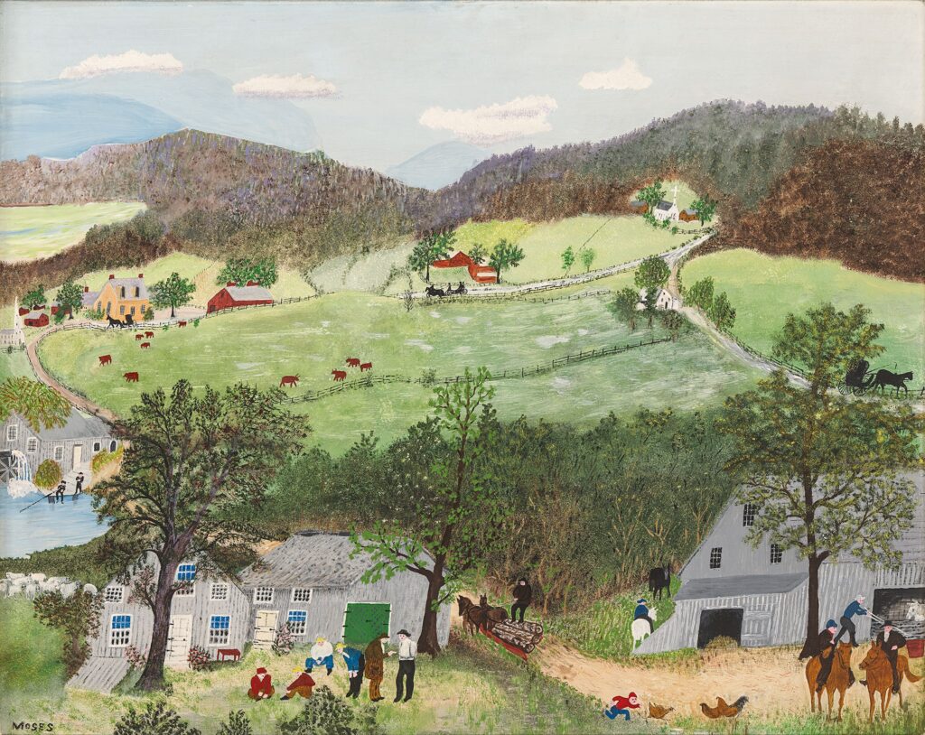 winter exhibitions: Grandma Moses, We Are Resting, 1951, Smithsonian American Art Museum, Washington, DC, USA.
