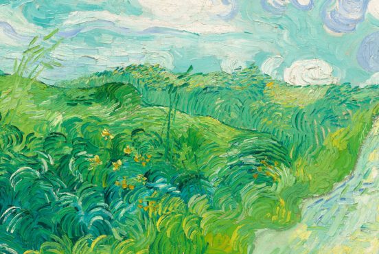 Vincent van Gogh, Green Wheat Fields, Auvers, 1890, National Gallery of Art, Washington, DC, USA. Detail.