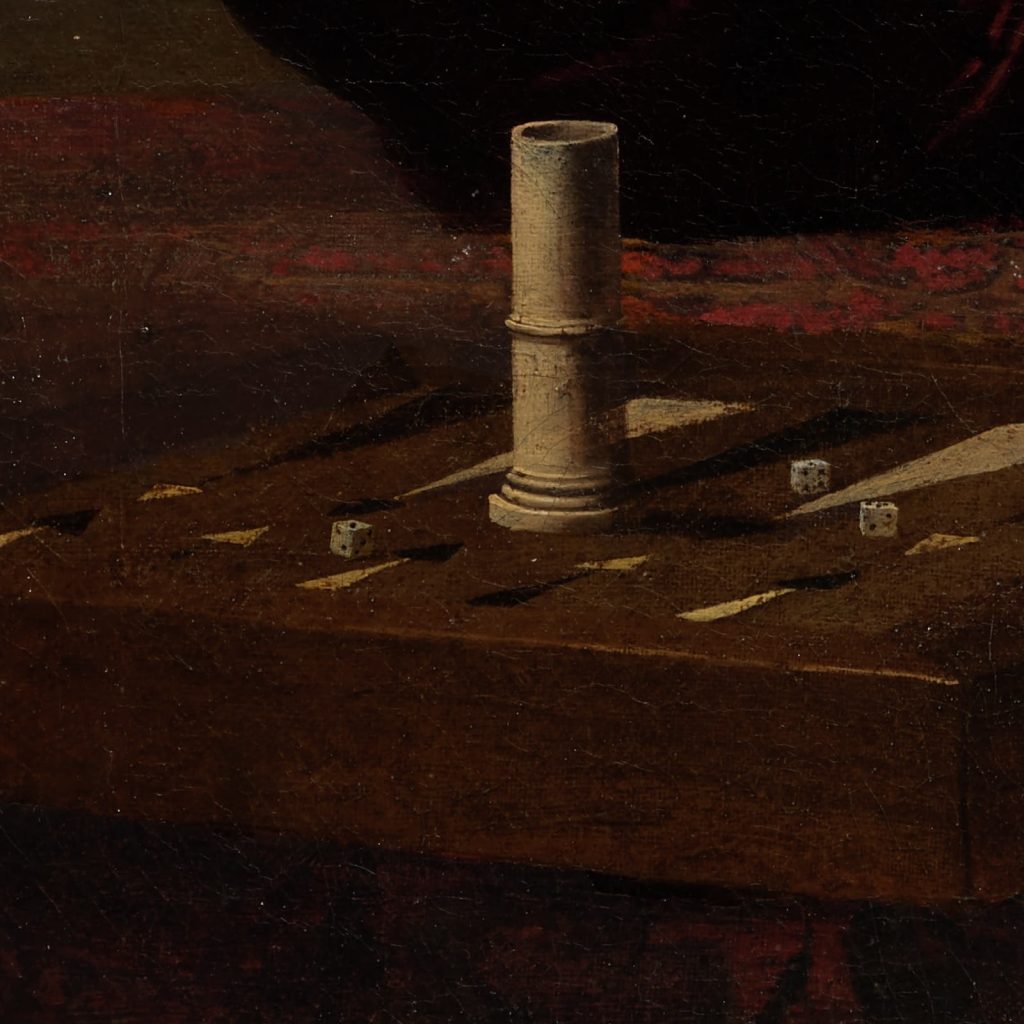 Caravaggio Cardsharps: Caravaggio, The Cardsharps, ca. 1596–1597, Kimbell Art Museum, Fort Worth, TX, USA. Detail.
