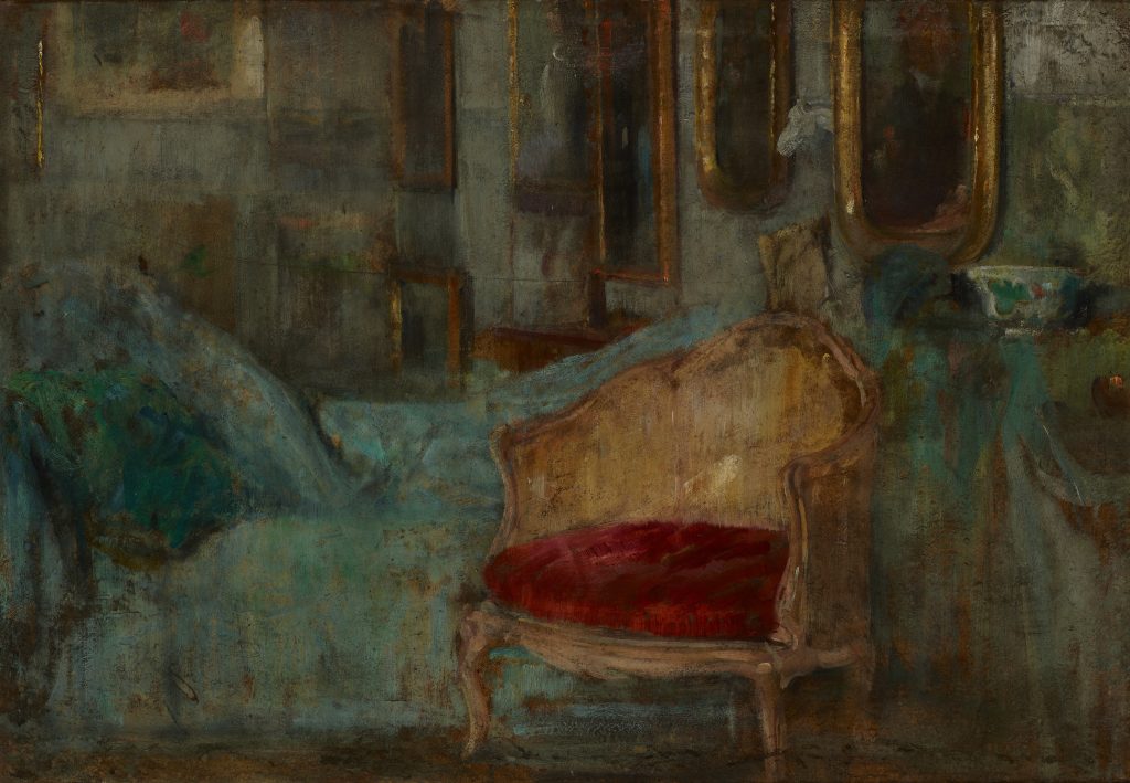 Olga Boznańska paintings: Olga Boznańska, Interior of the Parisian Studio, 1908, National Museum in Kraków, Kraków, Poland. Museum’s website.
