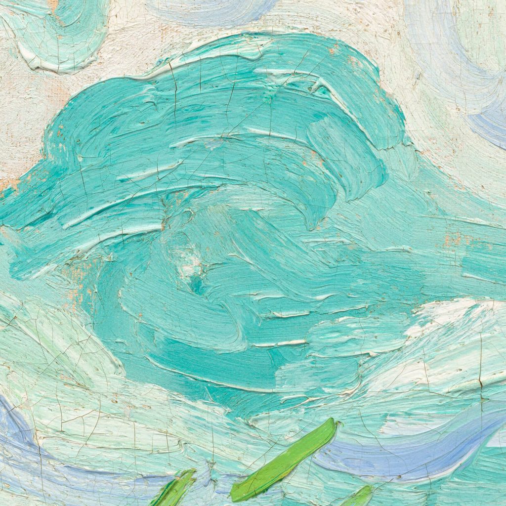 Green Wheat Fields Auvers: Vincent van Gogh, Green Wheat Fields, Auvers, 1890, National Gallery of Art, Washington, DC, USA. Detail.
