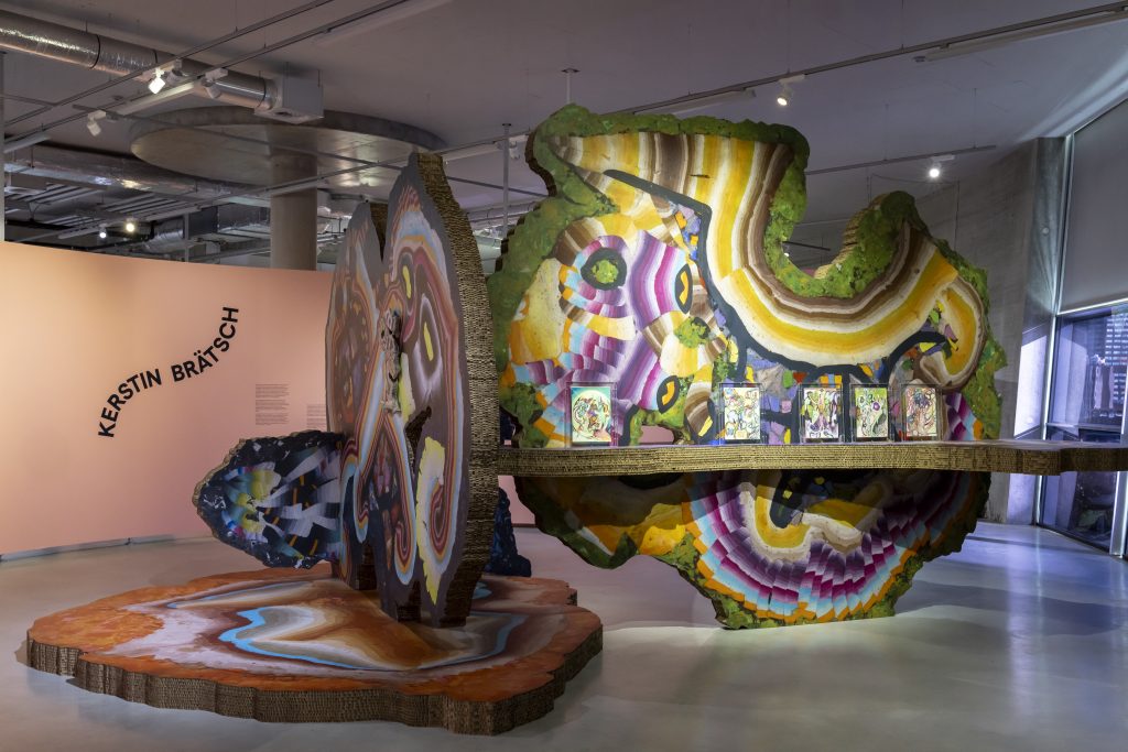 Beyond Surrealism: Work by Kerstin Brätsch, exhibition view of Beyond Surrealism, Museum Boijmans Van Beuningen, Rotterdam, Netherlands. Photograph by Natascha Libbert. Press materials.
