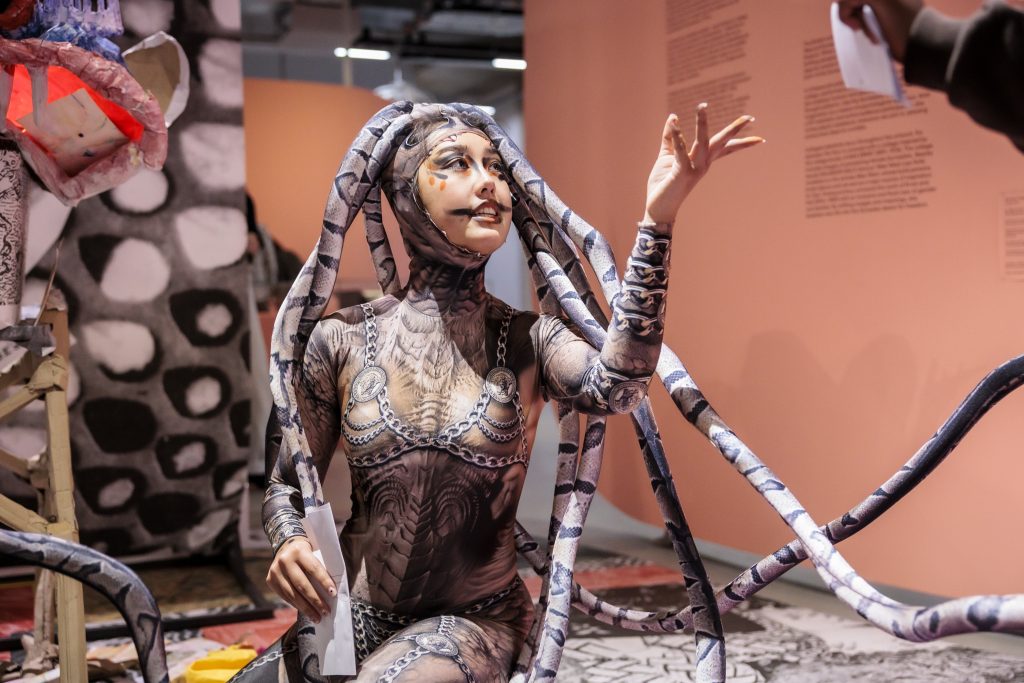 Beyond Surrealism: Work by Monster Chetwynd, exhibition view of Beyond Surrealism, Museum Boijmans Van Beuningen, Rotterdam, Netherlands. Photograph by Natascha Libbert. Press materials.
