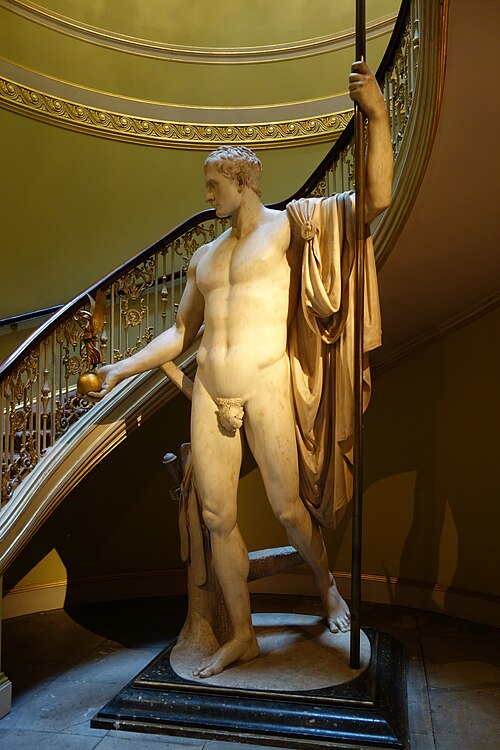 canova horse: Antonio Canova, Napoleon as Mars the Peacemaker, 1802–1826, Apsley House, London, UK. Photograph by Daderot via Wikimedia Commons (public domain).
