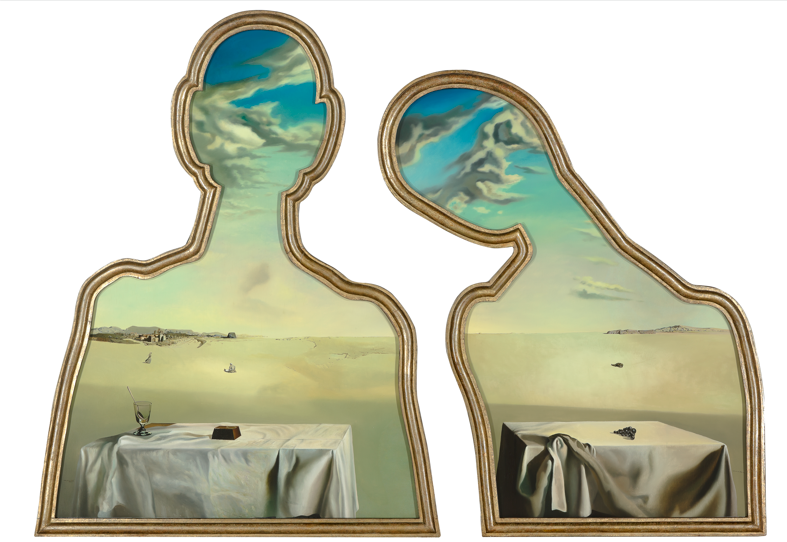 Beyond Surrealism: Salvador Dalí, Couple aux têtes pleines de nuages, 1936, Museum Boijmans Van Beuningen, Rotterdam, Netherlands. Purchase with support from Stichting Museum Boijmans Van Beuningen, Vereniging Rembrandt, Cultuurfonds, Erasmusstichting, Stichting Bevordering van Volkskracht / Photograph by Studio Tromp © Salvador Dalí, Fundació Gala-Salvador Dalí, c/o Pictoright Amsterdam 2025.
