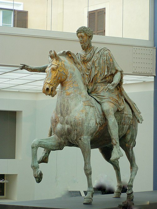 canova horse: Equestrian Statue of Marcus Aurelius, c. 175 CE, Capitoline Museums, Rome, Italy. Wikimedia Commons (public domain).
