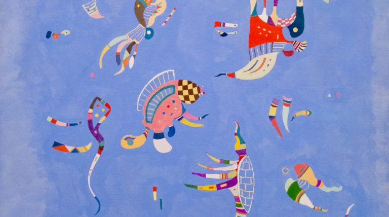 Kandinsky Sky Blue: Wassily Kandinsky, Sky Blue (Bleu de ciel), 1940, Musée National d’Art Moderne, Centre Pompidou, Paris, France. Detail.
