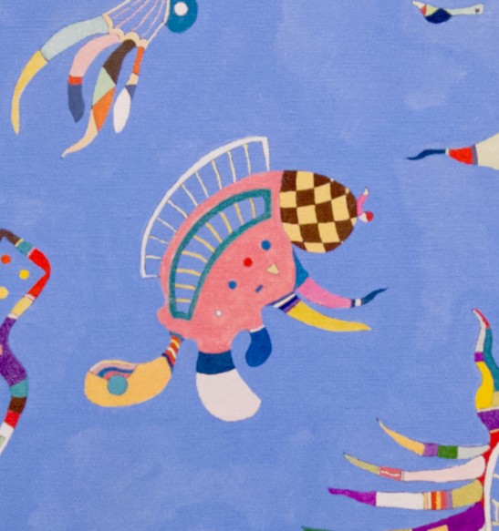 Kandinsky Sky Blue: Wassily Kandinsky, Sky Blue (Bleu de ciel), 1940, Musée National d’Art Moderne, Centre Pompidou, Paris, France. Detail.
