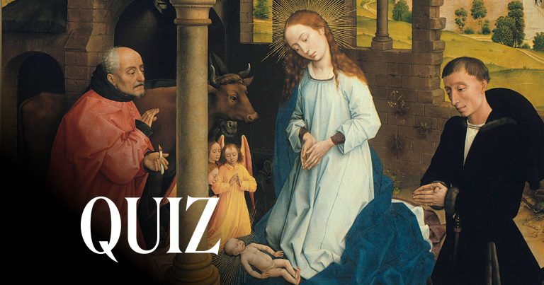 Rogier van der Weyden, Bladelin Altarpiece, c. 1450, Gemäldegalerie, Berlin, Germany. Detail.
