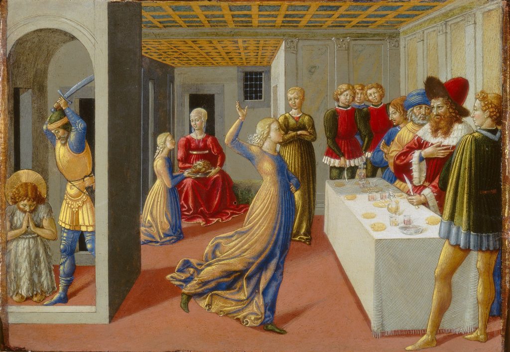salome art: Benozzo Gozzoli, The Feast of Herod and the Beheading of Saint John the Baptist, 1461–1462, National Gallery of Art, Washington, DC, USA.
