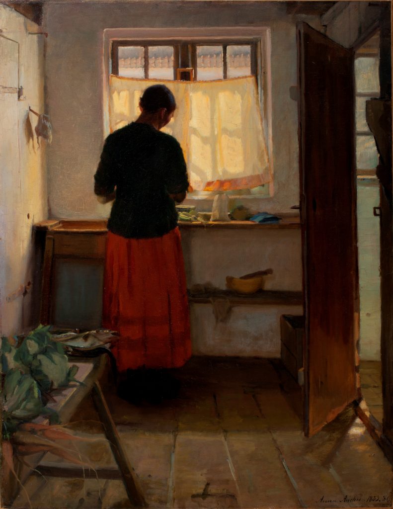 anna ancher: Anna Ancher, The Maid in the Kitchen, 1883–1886, Hirschsprung Collection, Copenhagen, Denmark.
