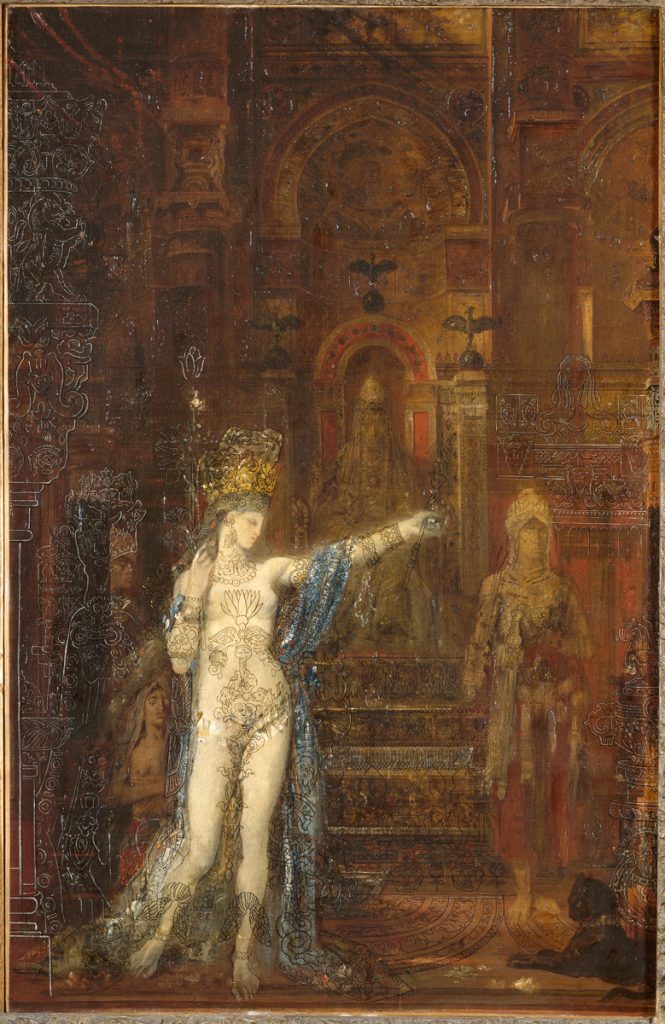 salome art: Gustave Moreau, Salome Dancing (Salome Tattooed), 1874, Musée national Gustave Moreau, Paris, France.
